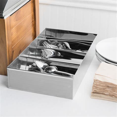 4 compartment stainless steel cutlery box|Choice 4.